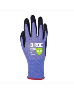 Magid GPD469 D-ROC Hyperon Hi-Vis Foam Nitrile Dotted Palm Coated Cut-Resistant Work Gloves,Size 8/M 12 Pair