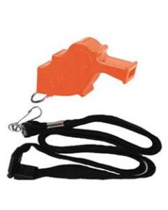 All Weather Safety Orange Storm Whistle With Breakaway Lanyard