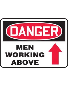 OSHO Danger Safety Sign: Men Working Above