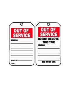 Out of Service Tags (5 Pack with Hanger)