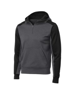 Sport-Tek - Tech Fleece Colorblock 1/4-Zip Hooded Sweatshirt