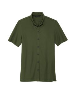 MERCER+METTLE Stretch Pique Full-Button Polo