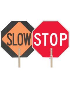 Paddle Sign - STOP / STOP or STOP / SLOW